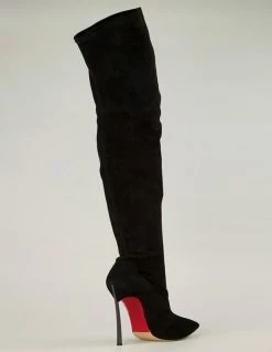 Black Thigh High Boots Womens Velvet Pointed Toe Stiletto Heel Over The Knee Boots -winter shoes Sales 2023 76668d30 052e 40b8 a9e1 eecb7cb3cb8e