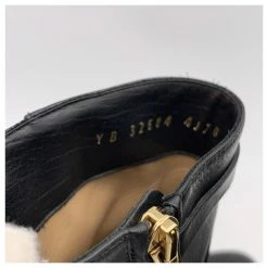 Salvatore Ferragamo Black Leather Wedges Ankle Boots Shoes Size 6.5 C -winter shoes Sales 2023 768610 4