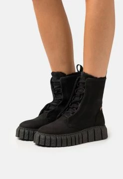 Buffalo Rampa Lace Up Hi Warm - Platform Ankle Boots - Black