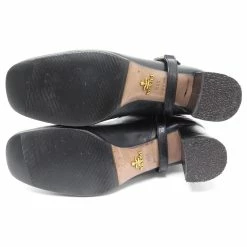 SHOES BOOTS PRADA CAVALIERE 37.5 38.5 FR DISTRESSED EFFECT LEATHER BOOTS Brown -winter shoes Sales 2023 772469 5