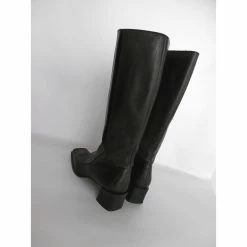 Hermès Low Heel Leather Boots Black -winter shoes Sales 2023 77852 3