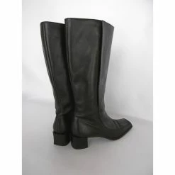 Hermès Low Heel Leather Boots Black -winter shoes Sales 2023 77852 4