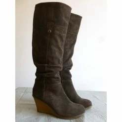 Geox Genuine Suede Leather Boots Brown -winter shoes Sales 2023 78256 4