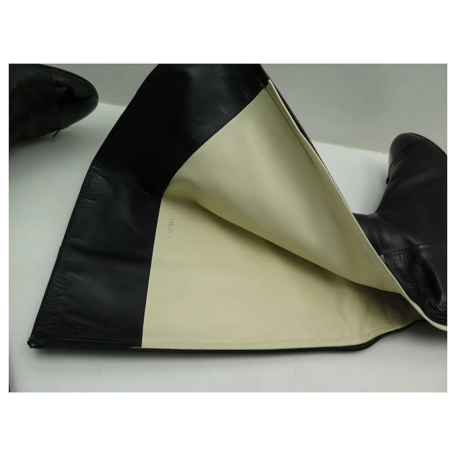 CHANEL CAVALIERE G SHOES27884 Boots 40.5 BLACK LEATHER BOOTS SHOES 9 CHANEL CAVALIERE G SHOES27884 Boots 40.5 BLACK LEATHER BOOTS SHOES - Image 9