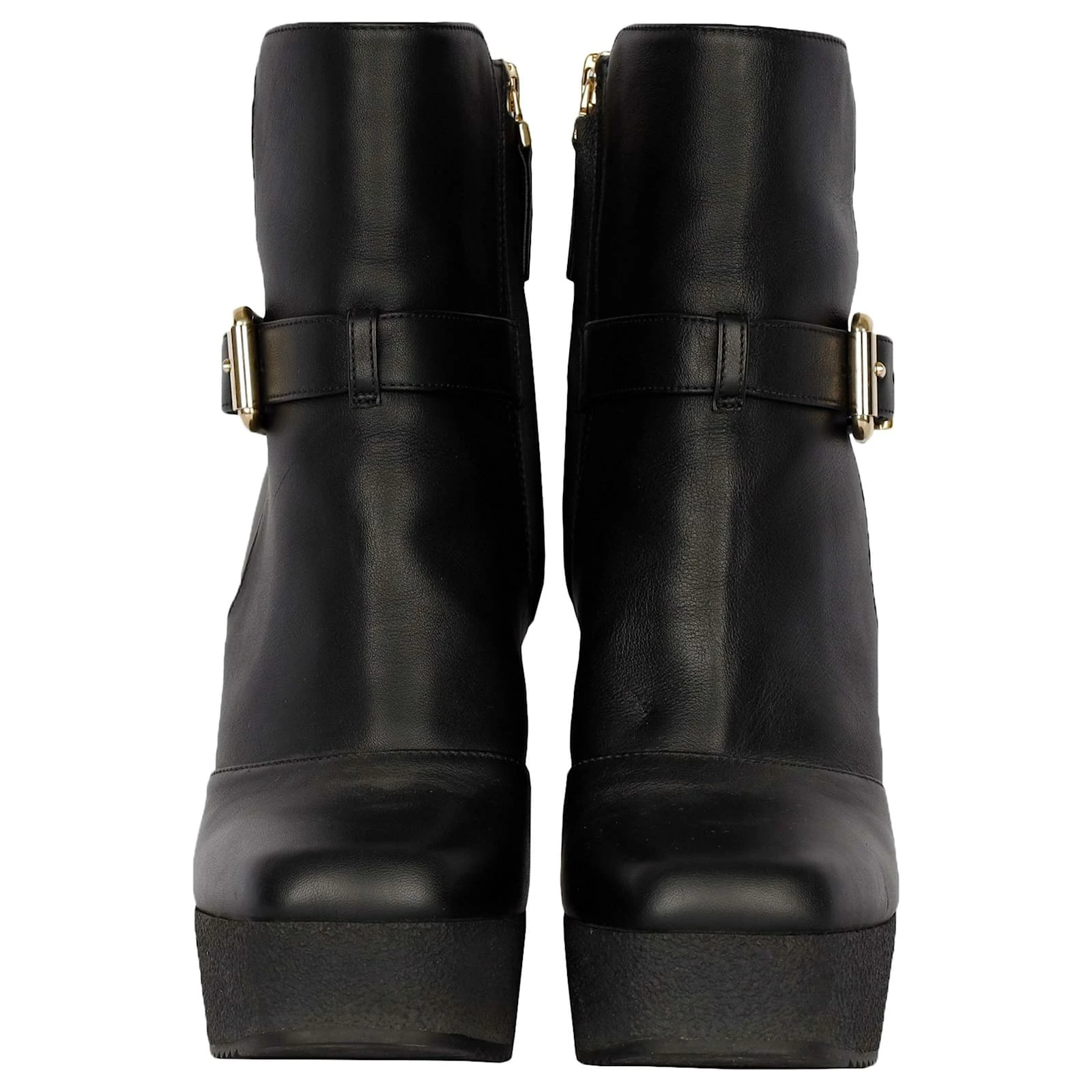 Fendi Black Leather Ankle Boots With Heels 2 Fendi Black Leather Ankle Boots With Heels - Image 2