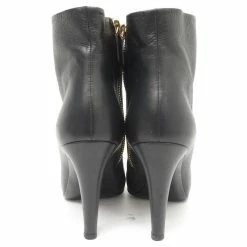 CHANEL G BOOTS SHOES29301 37 LEATHER & BEADS PEARLS ANKLE BOOTS Black -winter shoes Sales 2023 791502 3