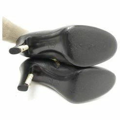 CHANEL G BOOTS SHOES29301 37 LEATHER & BEADS PEARLS ANKLE BOOTS Black -winter shoes Sales 2023 791502 4