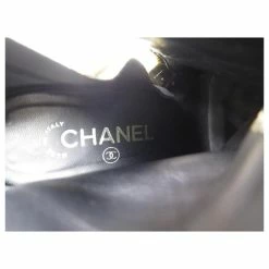 CHANEL G BOOTS SHOES29301 37 LEATHER & BEADS PEARLS ANKLE BOOTS Black -winter shoes Sales 2023 791502 6