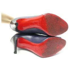 CHRISTIAN LOUBOUTIN COURSIVE ANKLE BOOTS 40 BLUE LEATHER BOOTS Navy Blue -winter shoes Sales 2023 791617 3