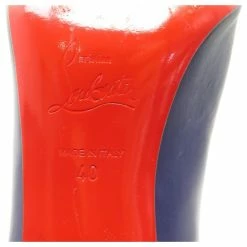 CHRISTIAN LOUBOUTIN COURSIVE ANKLE BOOTS 40 BLUE LEATHER BOOTS Navy Blue -winter shoes Sales 2023 791617 4