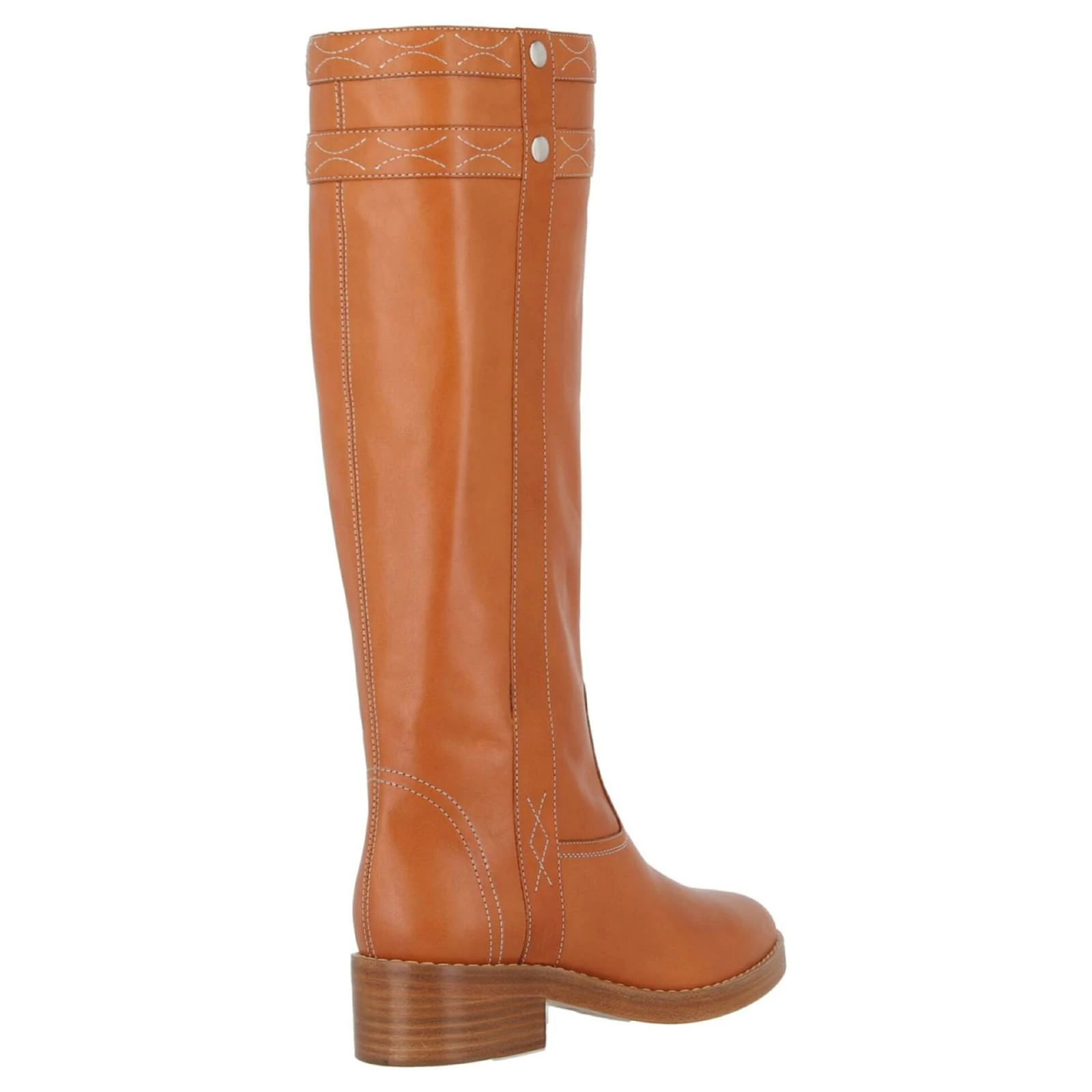 Céline Celine Tall Leather Riding Boots Brown 3 Céline Celine Tall Leather Riding Boots Brown - Image 3
