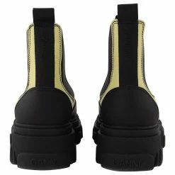 Ganni Yellow Leather Cleated Boots -winter shoes Sales 2023 803390 3