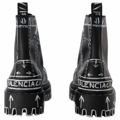 Strike L20 Ankle Boots - Balenciaga - Black/White - Leather 5 Strike L20 Ankle Boots - Balenciaga - Black/White - Leather -winter shoes Sales 2023 803666 3
