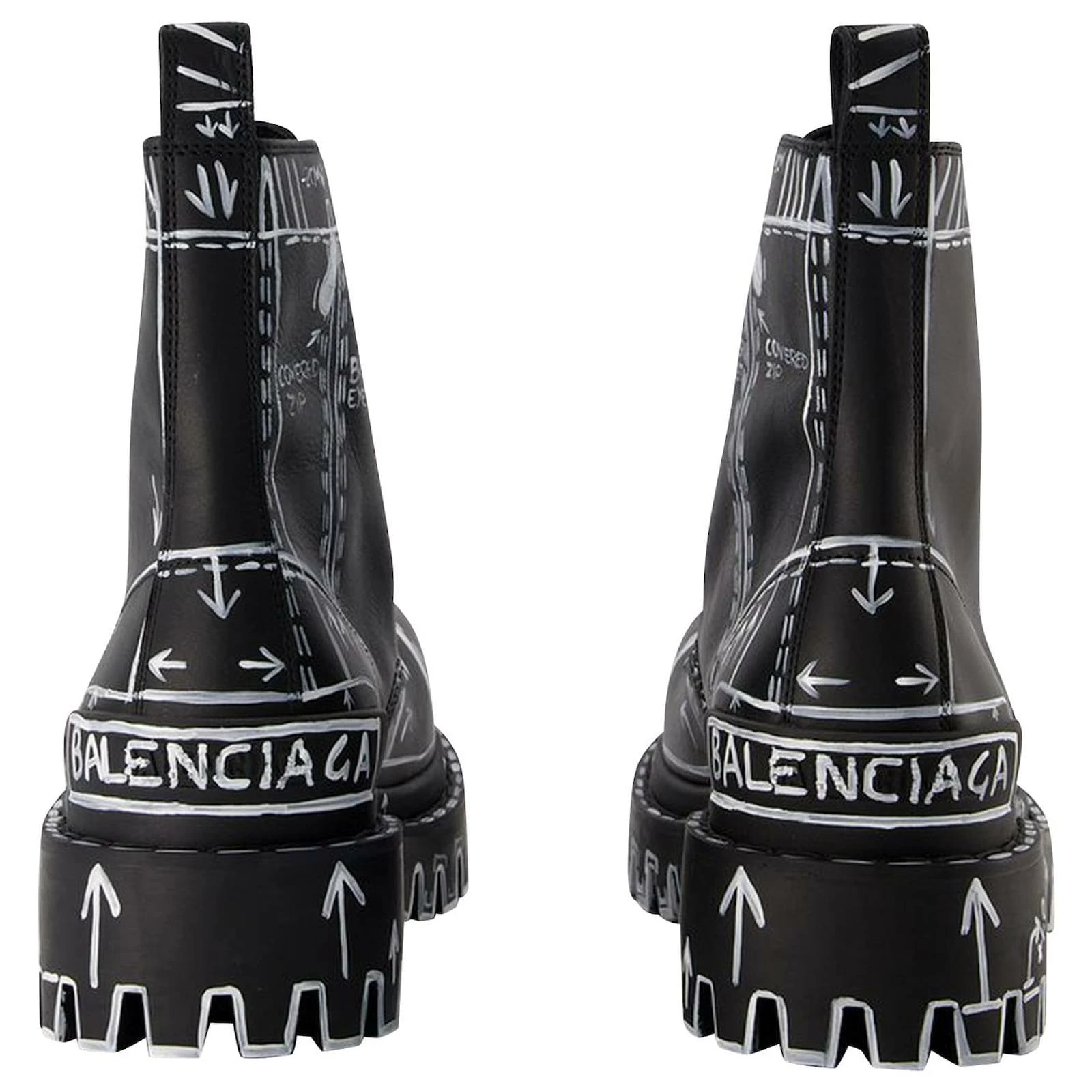 Strike L20 Ankle Boots - Balenciaga - Black/White - Leather 3 Strike L20 Ankle Boots - Balenciaga - Black/White - Leather - Image 3