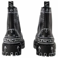 Strike L20 Ankle Boots - Balenciaga - Black/White - Leather 5 Strike L20 Ankle Boots - Balenciaga - Black/White - Leather -winter shoes Sales 2023 803716 3