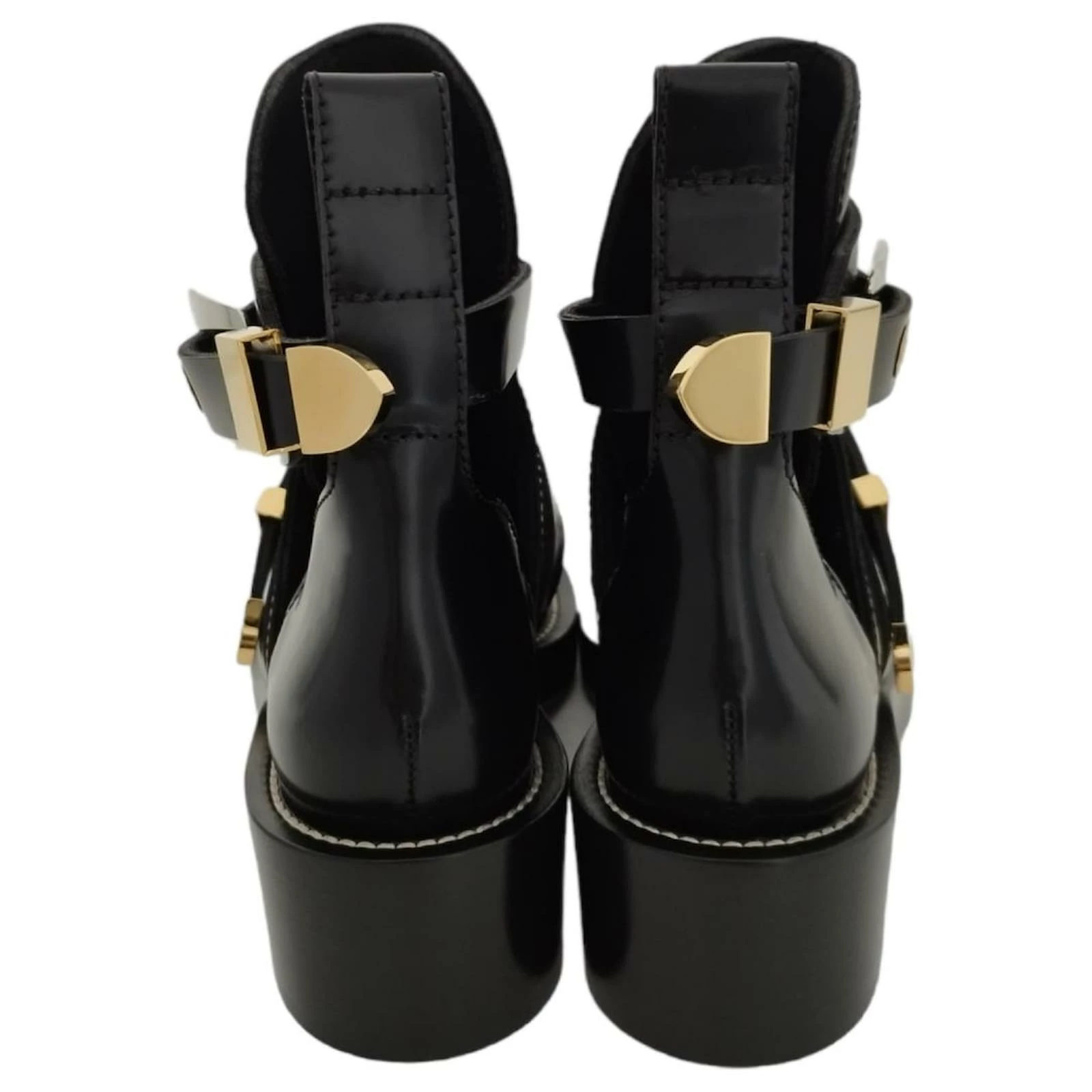 Balenciaga Black Leather Belt Boots 5 Balenciaga Black Leather Belt Boots - Image 5