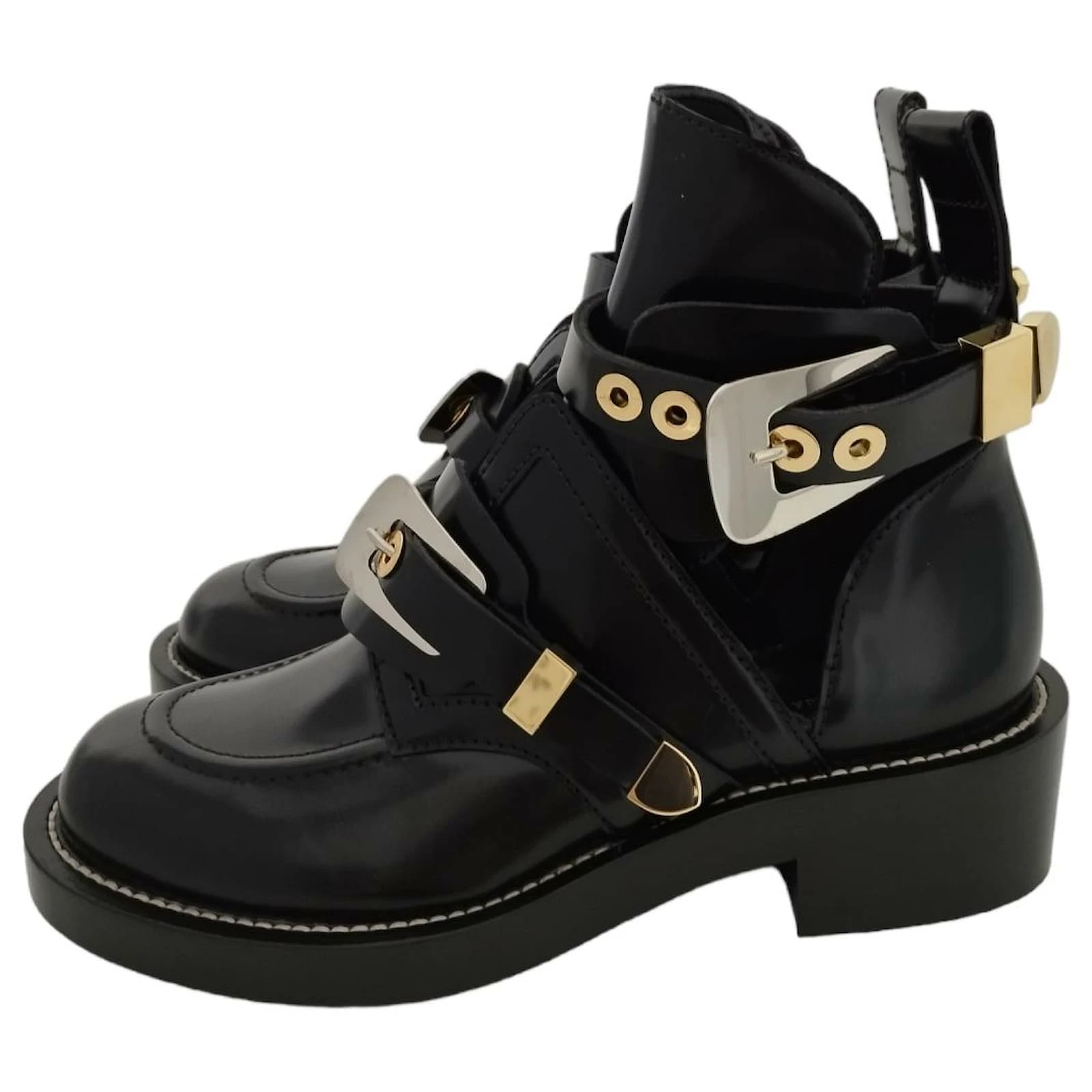 Balenciaga Black Leather Belt Boots 7 Balenciaga Black Leather Belt Boots - Image 7