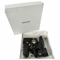 Balenciaga Black Leather Belt Boots 18 Balenciaga Black Leather Belt Boots -winter shoes Sales 2023 808819 9