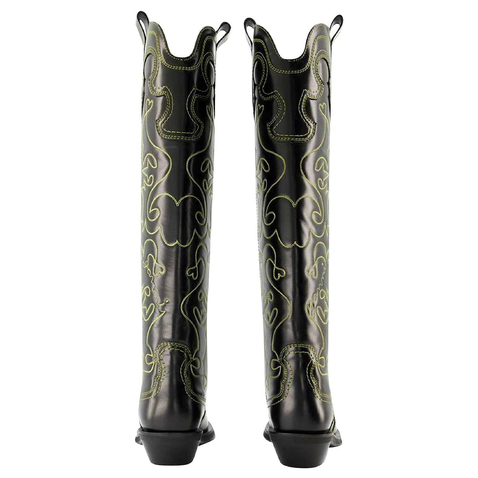 Western Boots - Ganni - Black/Yellow - Leather 3 Western Boots - Ganni - Black/Yellow - Leather - Image 3