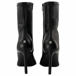 Courreges Stiletto Ankle Boots In Black Leather -winter shoes Sales 2023 809167 3