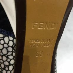 FENDI Ankle Boots T.eu 38 Leather Navy Blue -winter shoes Sales 2023 822542 5