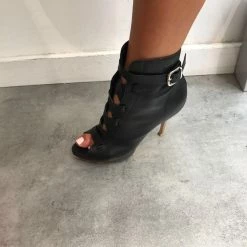 GIANVITO ROSSI Ankle Boots T.eu 37 Leather Black -winter shoes Sales 2023 822545 6