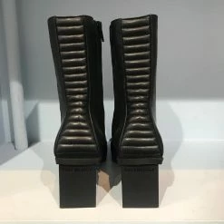 BALENCIAGA Ankle Boots T.eu 38 Leather Black -winter shoes Sales 2023 822590 4