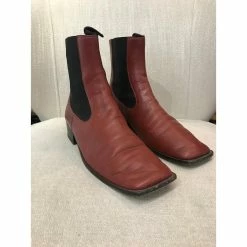 Céline CELINE Ankle Boots T.eu 40 Leather Dark Red -winter shoes Sales 2023 822598 3