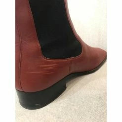 Céline CELINE Ankle Boots T.eu 40 Leather Dark Red -winter shoes Sales 2023 822598 5