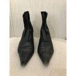 CHANEL Ankle Boots T.eu 37 Leather Black -winter shoes Sales 2023 822604 3