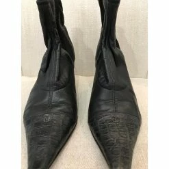 CHANEL Ankle Boots T.eu 37 Leather Black -winter shoes Sales 2023 822604 4