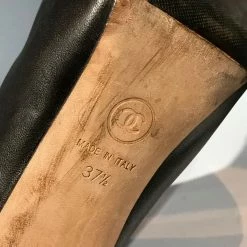 CHANEL Ankle Boots T.eu 37.5 Leather Black -winter shoes Sales 2023 822605 6