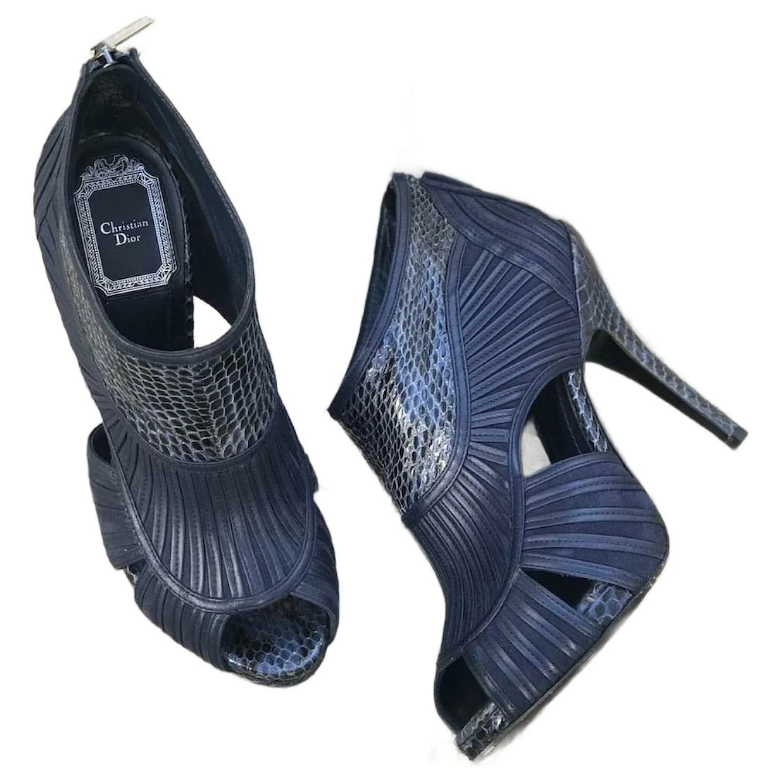 DIOR Ankle Boots T.eu 36 Leather Navy Blue 2 DIOR Ankle Boots T.eu 36 Leather Navy Blue - Image 2