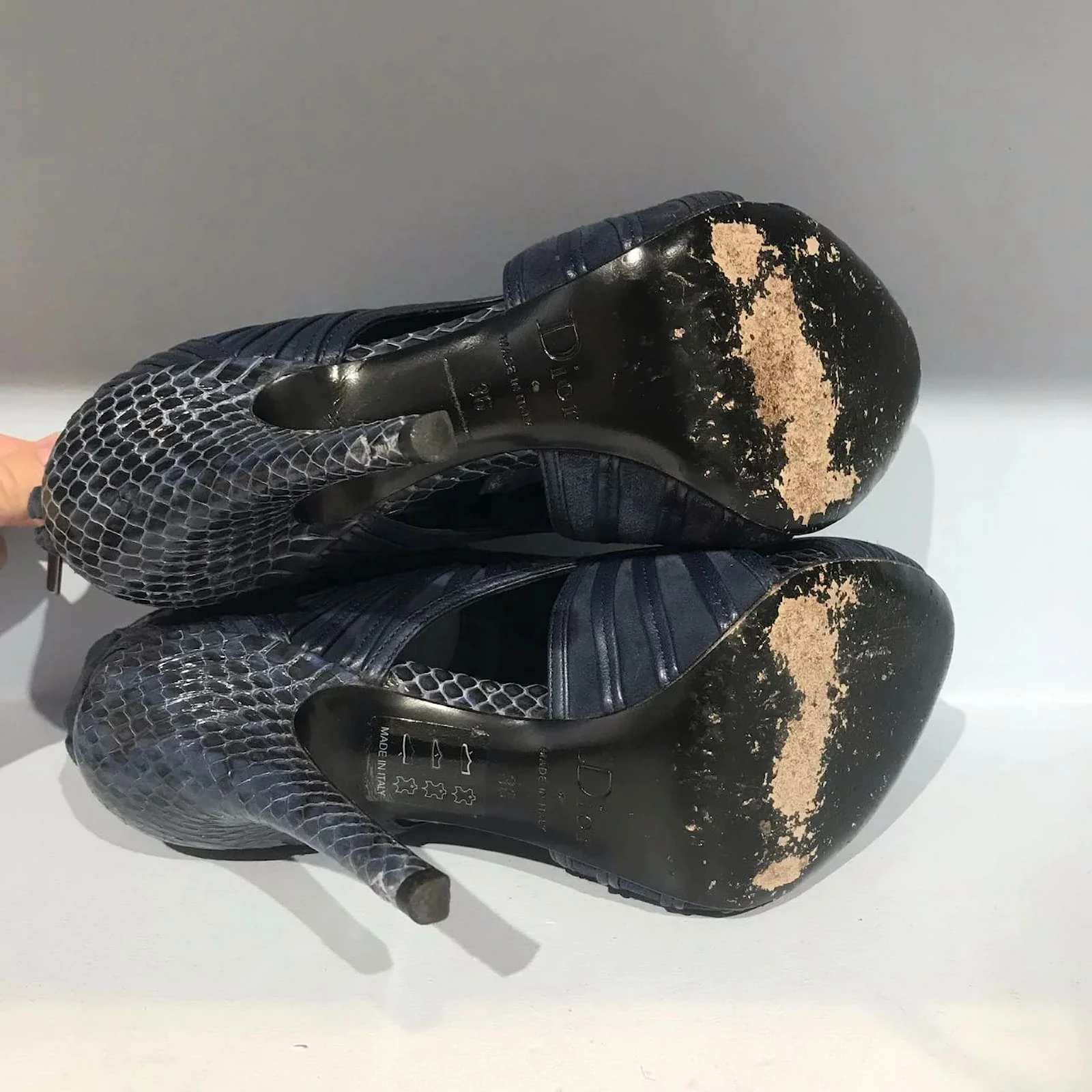 DIOR Ankle Boots T.eu 36 Leather Navy Blue 5 DIOR Ankle Boots T.eu 36 Leather Navy Blue - Image 5