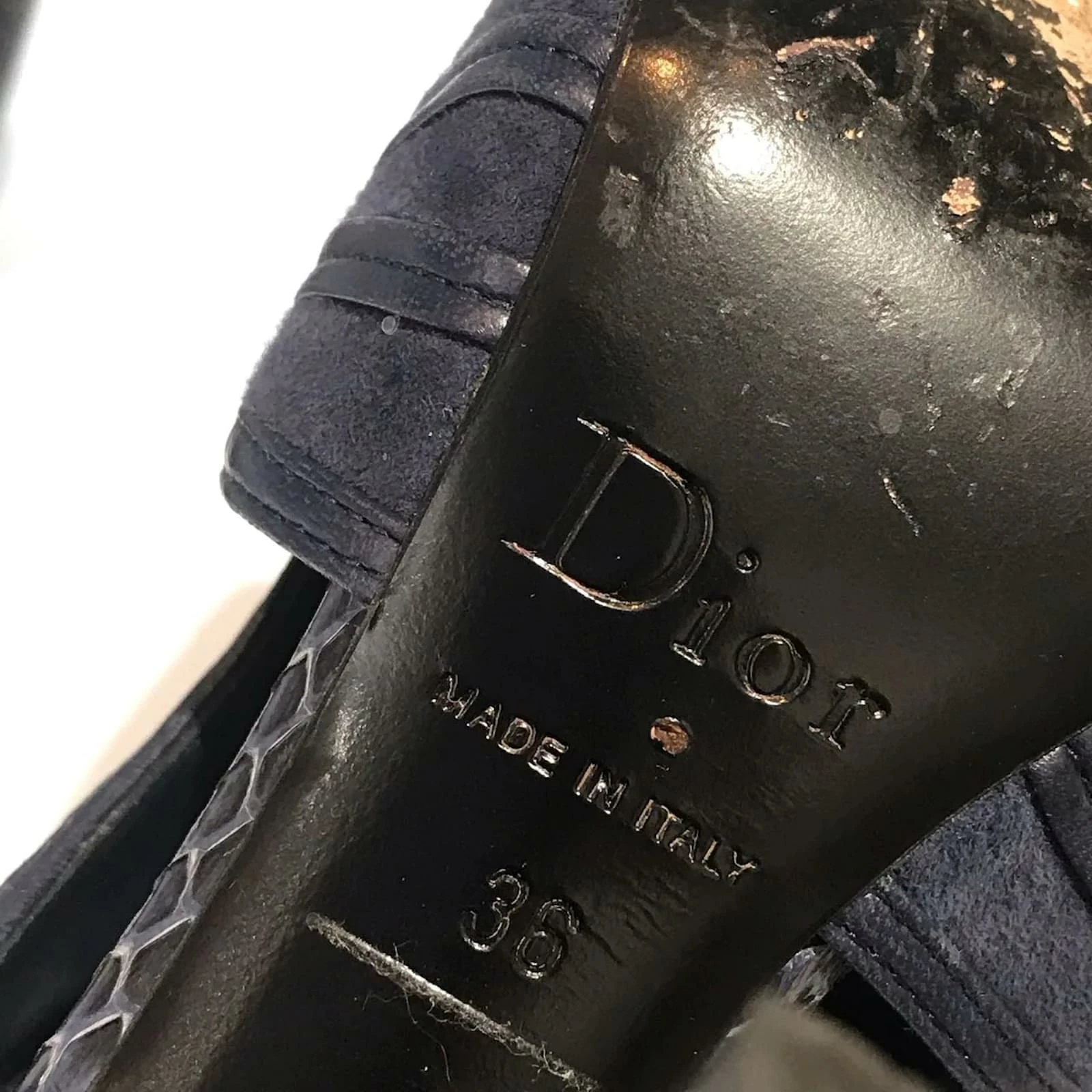 DIOR Ankle Boots T.eu 36 Leather Navy Blue 6 DIOR Ankle Boots T.eu 36 Leather Navy Blue - Image 6