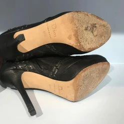 DIOR Ankle Boots T.eu 36.5 Leather Black -winter shoes Sales 2023 822615 4