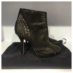 DIOR Ankle Boots T.eu 36.5 Leather Black -winter shoes Sales 2023 822615 6