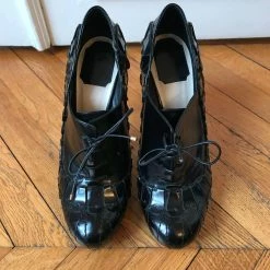 DIOR Ankle Boots T.eu 37.5 Patent Leather Black -winter shoes Sales 2023 822616 3