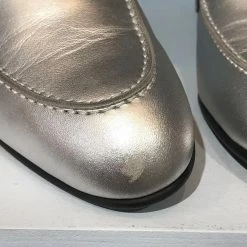 Hermès HERMES Ankle Boots T.eu 37.5 Leather Silvery -winter shoes Sales 2023 823494 3
