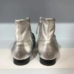 Hermès HERMES Ankle Boots T.eu 37.5 Leather Silvery -winter shoes Sales 2023 823494 4