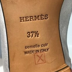 Hermès HERMES Ankle Boots T.eu 37.5 Leather Silvery -winter shoes Sales 2023 823494 6