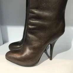 LANVIN Ankle Boots T.eu 37.5 Leather Brown -winter shoes Sales 2023 823501 4