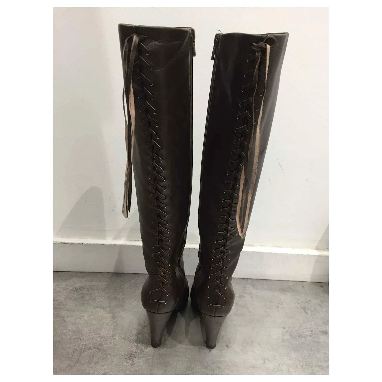 Alaïa ALAIA Boots T.eu 35 Leather Brown 3 Alaïa ALAIA Boots T.eu 35 Leather Brown - Image 3