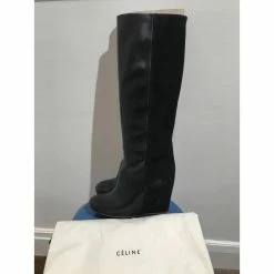 Céline CELINE Boots T.eu 37.5 Leather Black -winter shoes Sales 2023 823551 6
