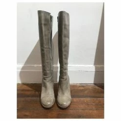 Chloé CHLOE Boots T.eu 36 Leather Grey -winter shoes Sales 2023 823559 3