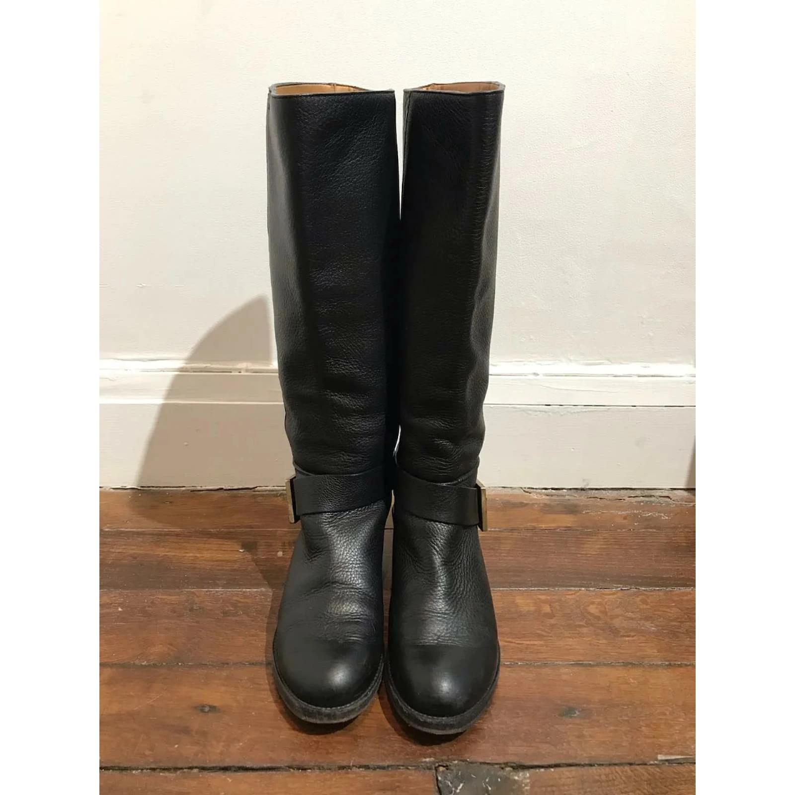 Chloé CHLOE Boots T.eu 36.5 Leather Black 4 Chloé CHLOE Boots T.eu 36.5 Leather Black - Image 4