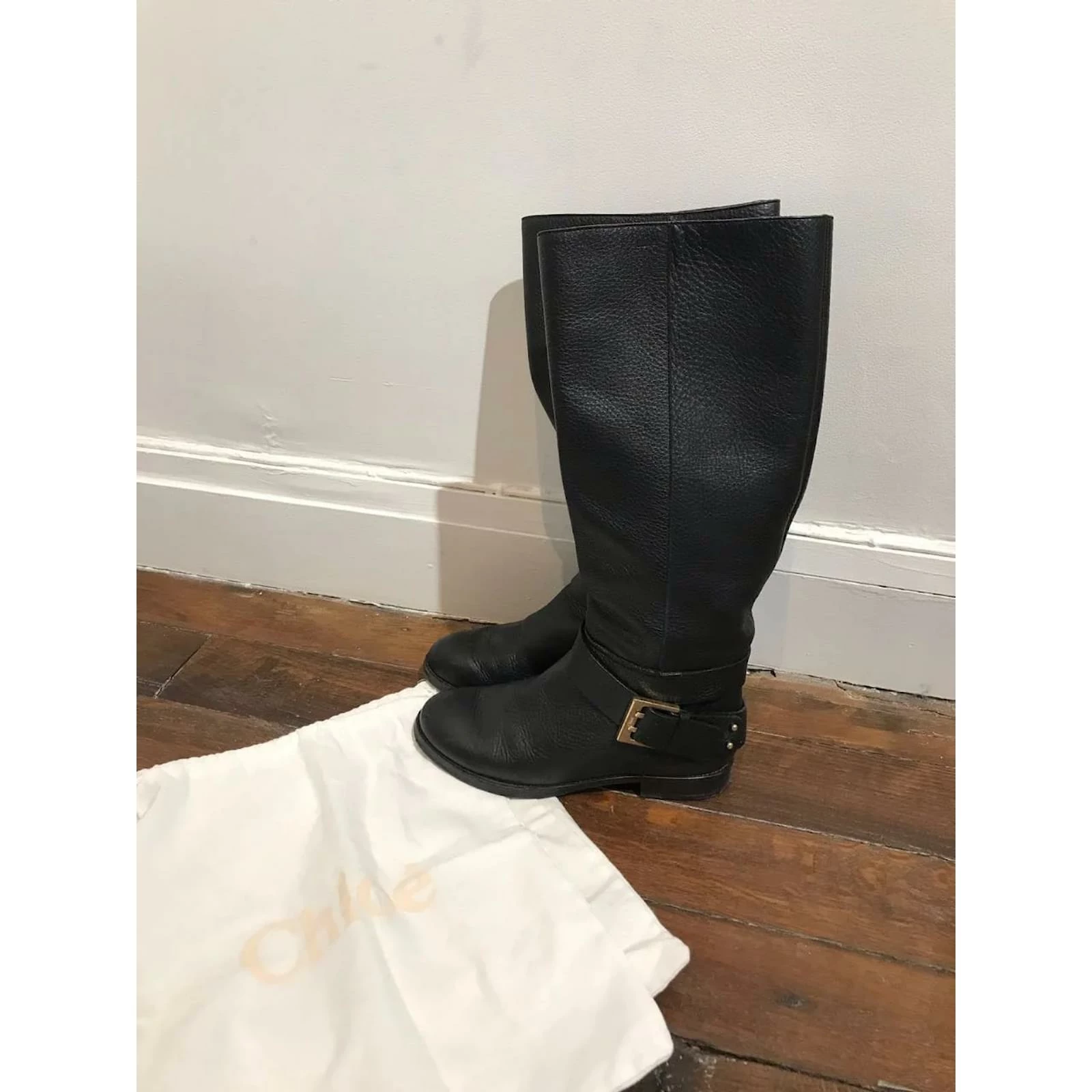 Chloé CHLOE Boots T.eu 36.5 Leather Black 8 Chloé CHLOE Boots T.eu 36.5 Leather Black - Image 8