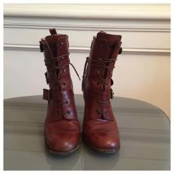 DOLCE & GABBANA Ankle Boots T.eu 39 Leather Brown -winter shoes Sales 2023 823644 3