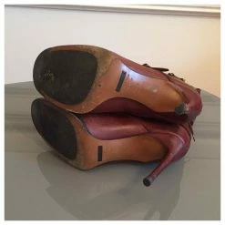 DOLCE & GABBANA Ankle Boots T.eu 39 Leather Brown -winter shoes Sales 2023 823644 5