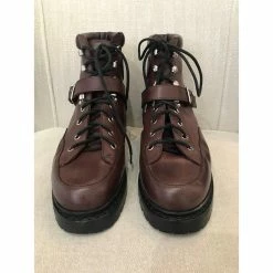 Hermès HERMES Ankle Boots T.eu 40 Leather Brown -winter shoes Sales 2023 823647 3